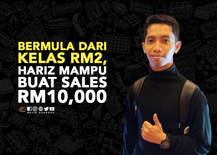 Bermula Dari Kelas RM2, Hariz Mampu Buat Sales RM10,000